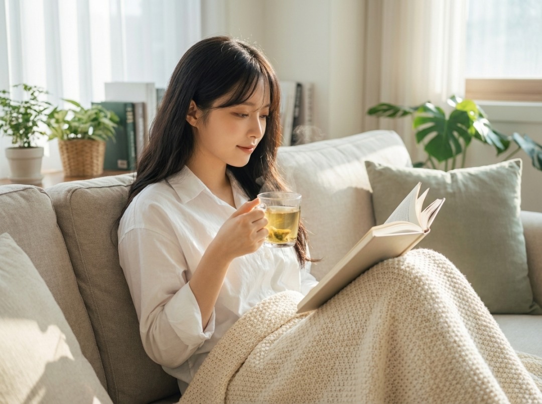 リラックスする女性